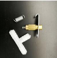 Load image into Gallery viewer, Free shipping 100pcs copper material rabbit nipple drinker with iron holder and three-way and spring water
